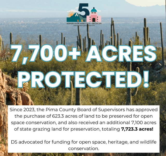  Social Media Graphic for preservation of Open Space in Pima County.