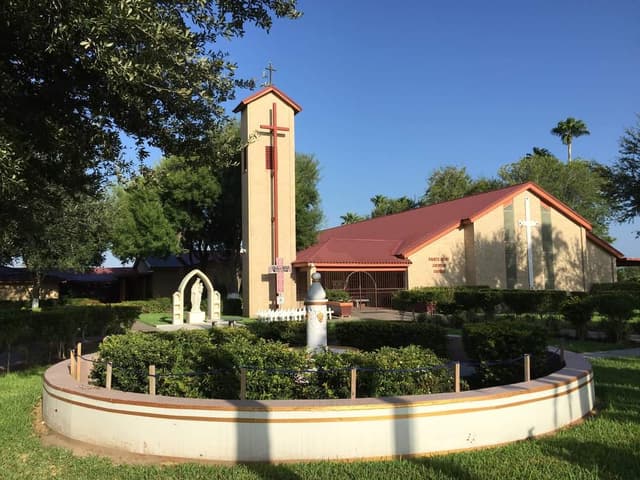 Sacred Heart Catholic Church in Elsa, where Bazan is a member of the congregation and a lifelong volunteer.