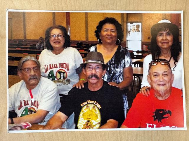 Alma Canales with other members of La Raza Unida Party during the organization’s 40 year reunion.