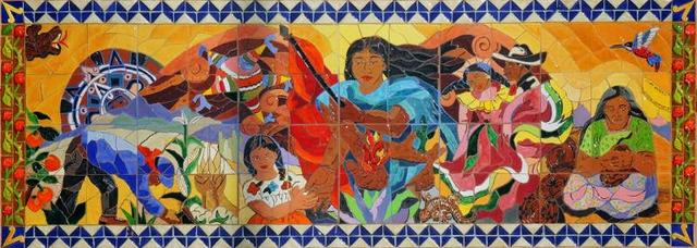 Cárdenas’s mural entitled The Women on the outside of a prison at 29th and 4th Streets in South Tucson.