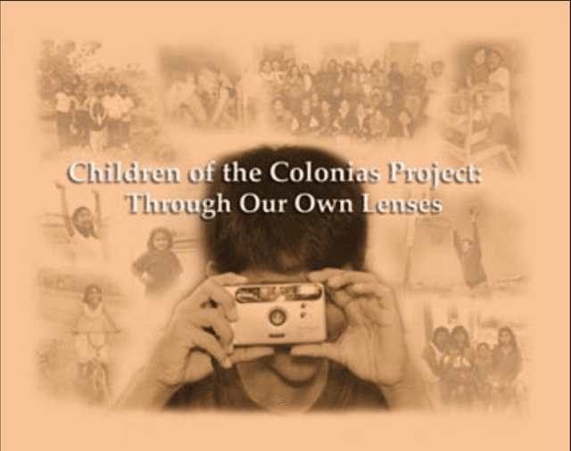 Cover of Children of the Colonias photo project, which Salinas helped to facilitate.