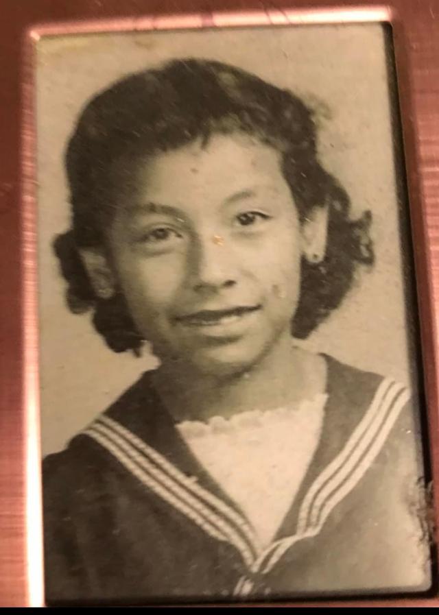 Photo of Gloria Casas as an elementary school student in Harlingen, Texas.