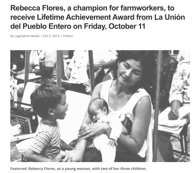 Flores gave a platica at the University of Texas at San Antonio about her work with Cesar Chavez.