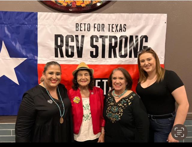 Selina Hayes with renowned organizer Dolores Huerta.